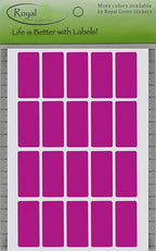 Royal Green Purple Colored Name Tags (40mm x 19mm) 1.57 inch x 0.75-1000 Pack
