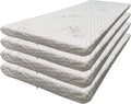 Foamma 1” x 30” x 72” High Density Foam Bunk Mattress, Organic Cotton Cover, Made in USA, Comfortable, CertiPUR-US Certified, 4 Pack