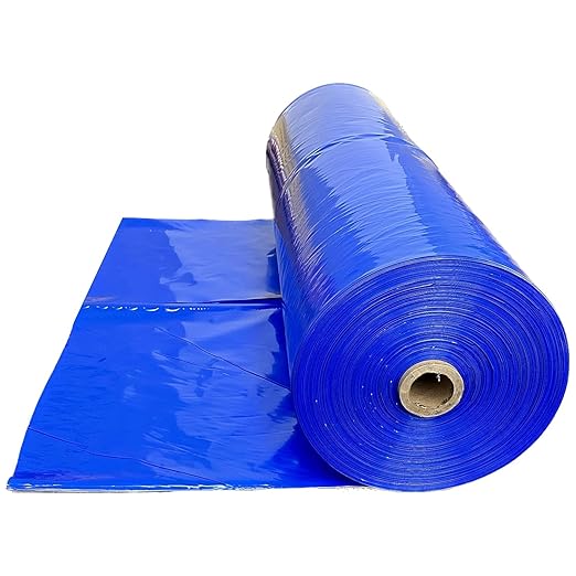 FPS Polyethylene Shrink Wrap - 7 mil Boat Shrink Film for Heat Gun, Industrial Protection and Storage, Blue, 17' x 20'