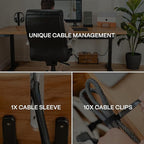 Extra Large Cable Management Box, Wood Cord Hider Box & Organizer for Power Strip, TV Wires & Desk Cable Storage