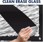 Quartet Magnetic Dry Erase Board, 24" x 18" Glass Whiteboard for Wall, Infinity, Black (G2418B)