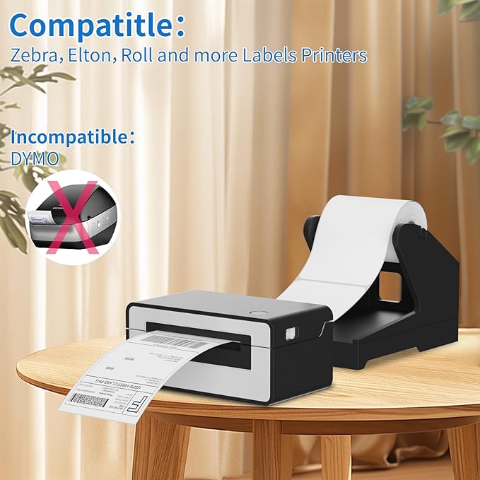 8 Rolls 4x6 Direct Thermal Shipping Labels 250 Labels/Roll Compatible with Zebra 2844, 2843, 2844z Eltron, Address Labels for Logistics E-Commerce Mailing Warehouse Thermal Labels for FBA USPS,