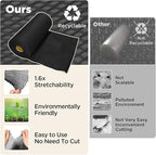 Honeycomb Packing Paper, 12"x50' Black | Perforated Honeycomb Packing Paper Recyclable Moving Supplies for Shipping & Moving | Plastic-Free Alternative to Bubble Cushion Wrap with 36 Fragile Stickers