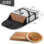 Pizza Bags for Delivery 18" X 18" X 5" - Moisture-Free, Professional Thermal Pizza Warmer, Heavy-Duty Food Carrier, Suitable for Restaurants,Picnic Uber Eats & Door Dash（ Silver）