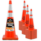 Xpose Safety 36 Inch Orange Traffic Cones with 6" & 4" Collars, 24-Pack - Multipurpose PVC Plastic Safety Cone for Parking, Soccer, Caution, Kids and Construction - DOT Approved