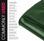 PROTARP Extreme Heavy Duty 22 Mil Tarp Cover, Waterproof, UV Resistant, Rip and Tear Proof, Poly Tarpaulin with Reinforced Edges for Roof, Camping, Patio, Pool, Boat. (Green/Black 30′ X 60′)