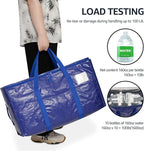 Moving Bags Heavy Duty Extra Large, Moving Boxes, Moving Supplies Essentials, Blue Storage Bins with Lids, Plastic Packing Totes, Storage Bags for Clothes with Handles & Zippers(Blue, 4 Pack)