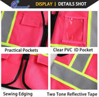 Safety Vest for Men Women,Mesh High Visibility Construction Work Vest with Reflective Strips,Meets ANSI/ISEA Standards(EK175-Mesh-Hot Pink-2XL)