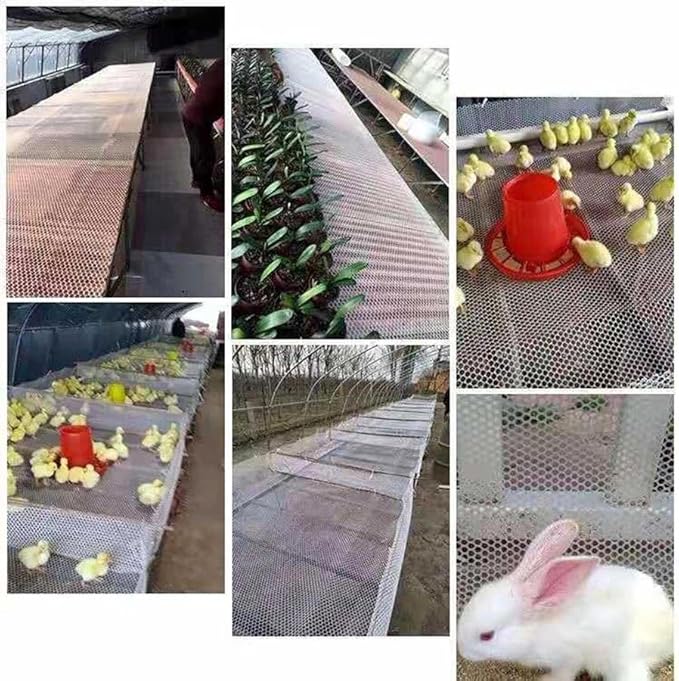 Plastic Wire Mesh Fence, Fencing Chicken Wire Fence with 1.8cm/0.7in Mesh Holes, for Pet Fencing Garden Balcony Grass Protection Farm Crafts(Size:Mesh 0.7in-3.3ft Wx33ft L,Color:White)