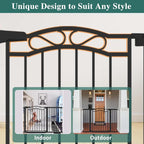 Fairy Baby 76.4"-81.8" Extra Wide Baby Gate for Stairs Doorways, Pressure Mount Pet Gate Auto Close Safety Child Gate, Long Large Dog Gate Indoor for House, 77 78 79 80 81 Inches Wide, Black