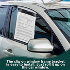 100 Pack Clip on Window Form Holder Buyers Guide Window Hangers Buyers Guide Holder Sleeves 9 x 13 Clear Plastic Pouch Form Hangers for Car Dealership Supplies