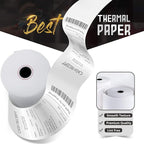 (10 Rolls) 3-1/8 X 230 ft Thermal Credit Card Paper, 80mm Fits Most POS Machines and Cash Registers - Azure Zone