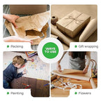 Brown Kraft Paper Roll 12" x 8640" (720 feet) for Packing, Moving, Shipping, Crafts - Heavy Duty USA-Made Craft Paper 50lb Thickness - 100% Recyclable Natural Kraft Wrapping Paper by IDL Packaging