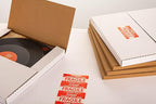 12" LP Mailers 12.8"L x 12.8"W x 1"H Vinyl Record Shipping Boxes, White Corrugated Cardboard Album Mailing Box with Fragile Stickers, 15 Pack