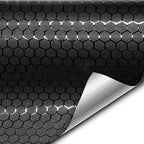 VViViD+ Honeycomb Matte Black Medium Pattern Car Wrap Vinyl (10ft x 5ft)