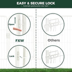 FXW Rollick Unleashed Dog Playpen for Indoor, Yard, RV Camping, 32 inch 8 Panels for Small and Medium Dogs, White│Patented