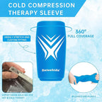 Extended Leg Knee Ice Pack Wrap for Injuries Compression, Reusable Soft Gel Freeze Knees Brace for Swelling, Replacement Surgery, Cold Compress Therapy for Arthritis, Meniscus Tear and ACL