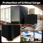 Pallet Covers 49×41×49 Inches - 900D Heavy Duty Waterproof, Triple Protection (Zipper, Reinforced Rope, 4 Buckles) for Industrial Storage & Shipping Supplies (49×41×49 Inches)