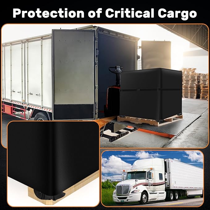 Pallet Covers 49×41×49 Inches - 900D Heavy Duty Waterproof, Triple Protection (Zipper, Reinforced Rope, 4 Buckles) for Industrial Storage & Shipping Supplies (49×41×49 Inches)