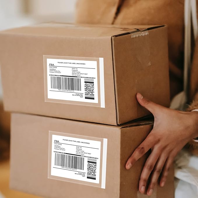 4.5'' x 5.5'' 200 Packs Packing List Envelopes, SJPACK Shipping Label Sleeves, Shipping Label Pouches, Clear Adhesive Top Loading Packing List for Invoice Shipping Label Mailing Bags