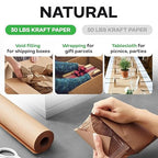 IDL Packaging Large Brown Kraft Paper Roll 24" x 1200 feet (14400 inches) Natural Kraft Wrapping Paper for Packing - Perfect Kraft Paper for Void Filling - Kraft Paper for Kids Art Projects