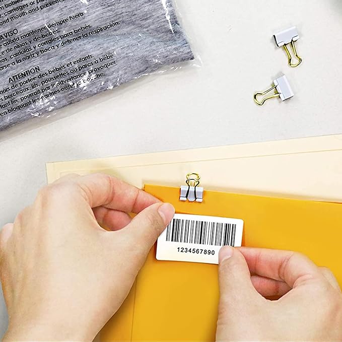 3-Proof 2"x1" Direct Thermal Barcode Labels Rolls for Zebra LP2824 ZD411 ZD410 ZD421 ZD420 GK420D, 12 Rolls 15600 Pcs Waterproof Return Address Label Used with Rollo MUNBYN Desktop Printer