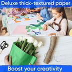 24" x 1200" (100 ft) Green Kraft Paper Roll (Value Pack of 2), 45 lbs Thickness, Made in USA Colored Kraft Paper for School, Bulletin Board - Odorless, Non-Toxic, Safe for Kids
