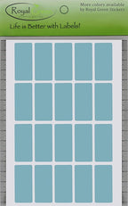Royal Green Rectangle Sticker Labels 1.57 inch x 0.75 inch Light Blue (40mm x 19mm) - 2000 Pack