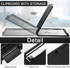 Mimorou 20 Pcs Clipboard with Storage Plastic Nursing Clipboard 9.5 x 13.5 Inch with Low Profile Clip Foldable Clip Board with Storage for Home Office Back to School Supplies