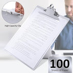 Mimorou 8 Pcs Metal Clipboard Heavy Duty Aluminum Clipboards 12 x 9 Inch Metal Clip Board with Low Profile Clip A4 Letter Size Document Holder for Office School Medical Jobsite Laboratory