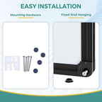 Magnetic Dry Erase Board 60x36 Inches, Large Wall Mount Whiteboard with Aluminum Frame - DexBoard Premium White Board for Office & Home, Smooth Writing Surface, Black Frame