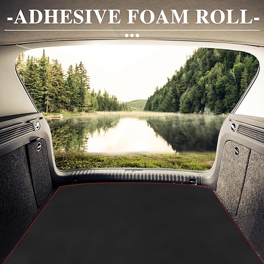 Adhesive Foam Padding Roll Closed Cell Sponge Neoprene Insulation Board Foam Sheet Pad with Sticky Back for Anti Vibration, Anti-Slip, DIY Crafts, Gaskets, Cosplay, Costume(12x118x1/2 inch)