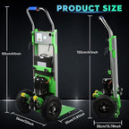 Electric Stair Climbing Dolly, 1250W Electric Hand Truck with Telescopic Handle, 3 Mode Folding Stair Climber 900lbs Max Load Capacity for Effortless Moving of Furniture & Equipment (Green)