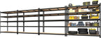 PrimeZone 4 Pack Storage Shelves 48" x 24" x 72", 5 Tier Adjustable Garage Storage Shelving, Heavy Duty Metal Storage Utility Rack Shelf Unit for Warehouse Pantry Closet Kitchen, Black