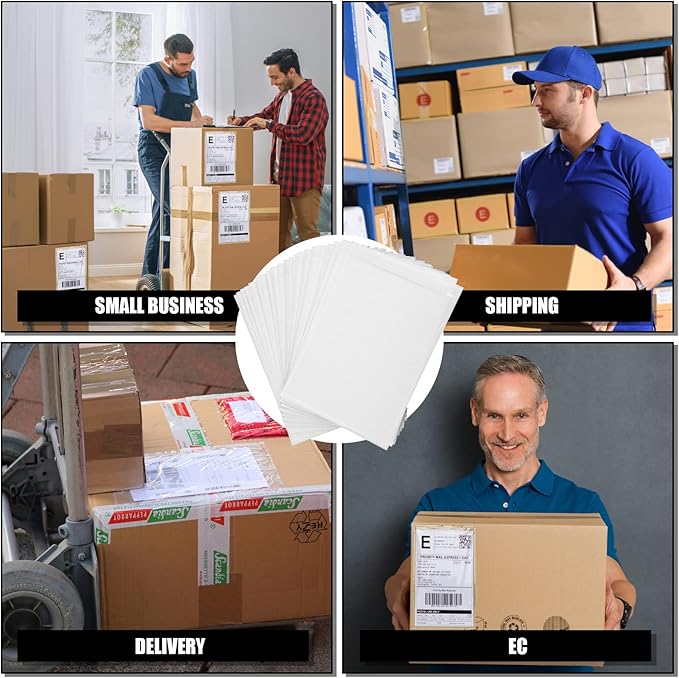 Geetery 1000 Pcs 7"x10" Packing List Envelopes Clear Self-Adhesive Shipping Label Sleeves Bulk Mailing Slip Envelope Pouches Waterproof Loading Packing List Mailing Pouches for Shipping Supplies