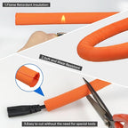 Split Braided Cable Sleeve，Flexible Wire Loom Tubing, Automotive Cord Protector Pet Proof, Cable Management for Computer TV Electric Wires Harness 16ft (Orange, 16mm（5/8")