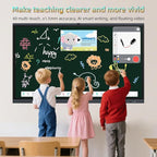 65" Smart Board Google EDLA-Certified 4K Interactive Whiteboard SmartBoard for Classroom & Office, Android 14 Touchscreen with 13MP AI Camera Win 11 Pro 8G RAM+256G ROM, 40-Points, Wall Mount