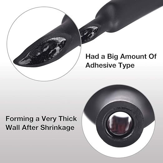 82 Ft XHF 5/8 Inch (15mm) 3:1 Waterproof Heat Shrink Tubing Marine Grade Wire Cable Adhesive Lined Tube Insulation Seal Against Moisture Corrosion and Air Leakage Black