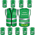BeautyWill Custom Logo Safety Vest Class2 High Visibility Reflective Vest Breathable Construction Vest