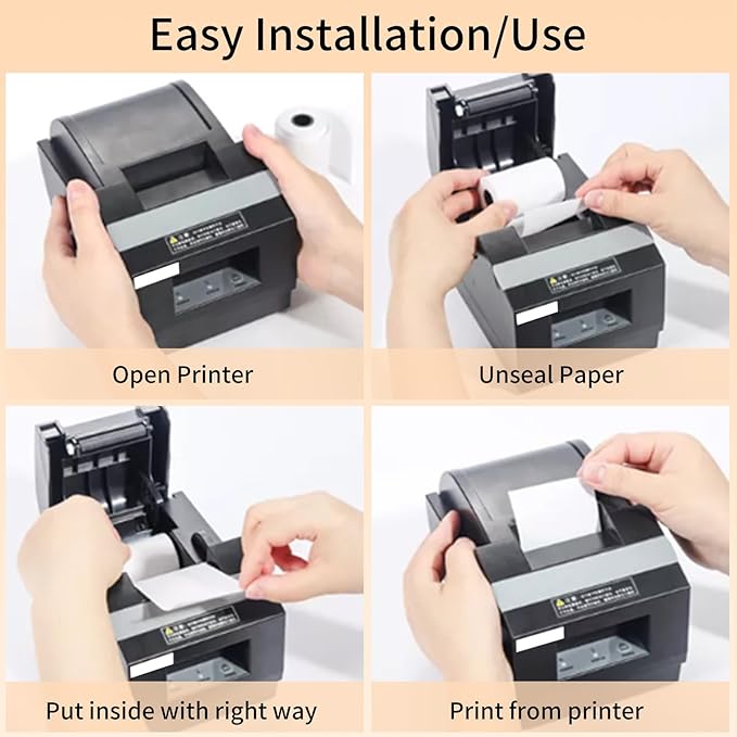 2-1/4'' X 50' Thermal Receipt Paper Rolls - Premium Thermal Printer Paper - 500 Rolls