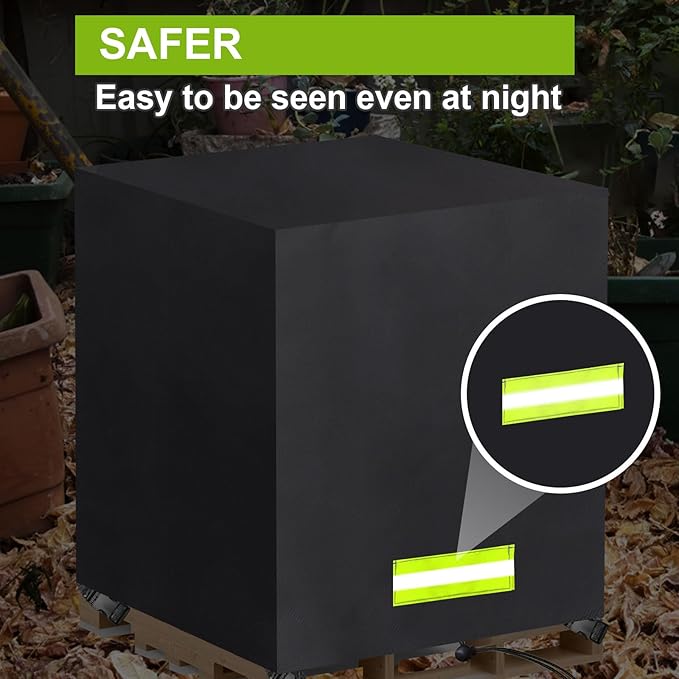 Pallet Cover Tarp Waterproof, Pallets Covers Heavy Duty Waterproof bulk Pallet Covers 53 x 53 x 44'' Outdoor Tarps Bulk Box Cover 53 x 53 x 44'' Custom Black Fits Wood Patio Furniture
