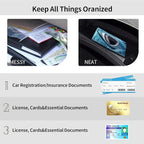 Car Registration and Insurance Holder, Leather Car Glove Box Organizer, Cool Car Accessories for ID, Driver's License Cards & Essential Document, business cards, Men&Women,Cute Blue Sharks