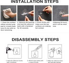ZESLMG Adhesive Wall Hooks for Hanging, 48 Pack Self Sticky Hooks Heavy Duty 22lb Clear, Removable Shower Hook No Damage for Towel Key Coat Wreath Picture Outdoor Ceiling Bathroom Kitchen, Waterproof