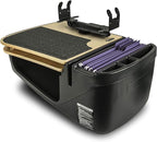 AutoExec GripMaster Car Desk for Your Vehicle Workstation and Mobile Office, Natural with Printer Stand
