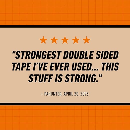 Gorilla Heavy Duty Double Sided Mounting Tape, Black Tape, 1" x 120" (Pack of 1) - Weatherproof for Indoor or Outdoor