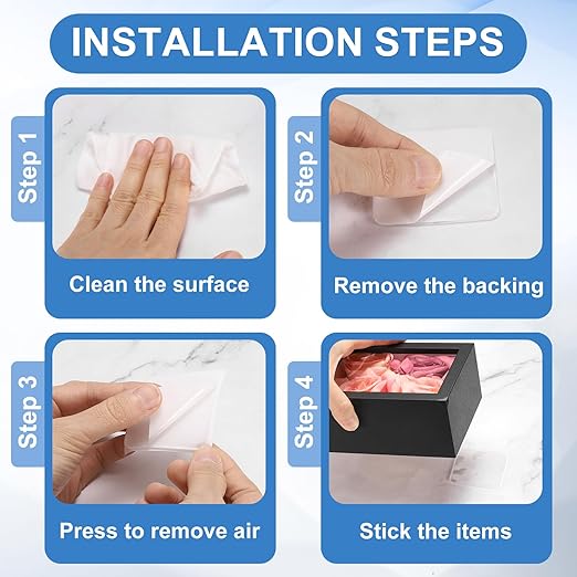 uxcell 50Pcs Double Sided Adhesive Pads, 2.36" x 1.18" Clear Removable Heavy Duty Mounting Tape Picture Hanging Sticky Adhesive Pad for Wall, Poster Picture, DIY Craft