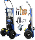 Electric Stair Climbing Dolly, 1250W Electric Hand Truck with Telescopic Handle, 3 Mode Folding Stair Climber 900lbs Max Load Capacity for Effortless Moving of Furniture & Equipment (Blue)