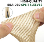 Split Wire Loom Tubing, Cable Protector Sleeve, Braided Cable Management for TV/Computer/Home Theater/Engine Bay, Cord Protectors from Pets No Chew (Wood Color, 1/2"-10ft)