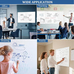 Whiteboard Adhesive Contact Paper, 48×36" in Magnetic Whiteboard Roll, Dry Erase Board for Wall. Ideal for Schools, Offices, and Homes. Includes Markers and Dry-Erase Board.