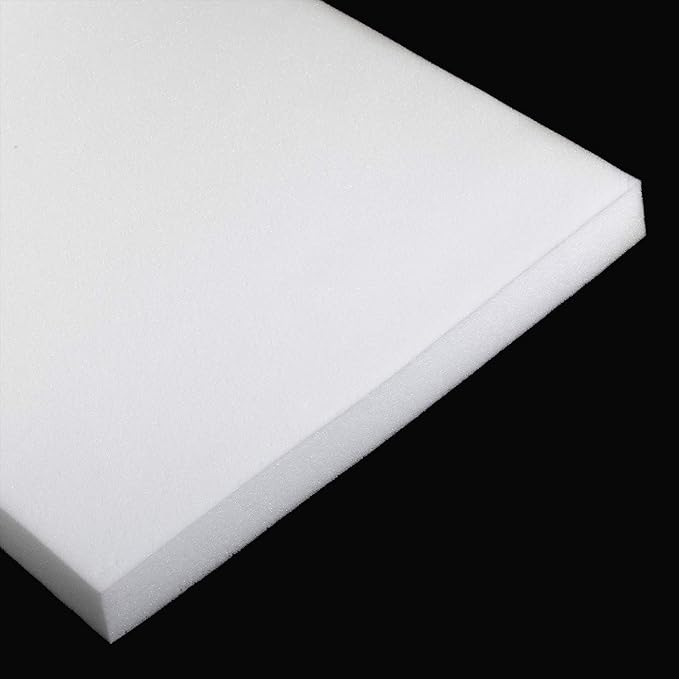 Cushion Sheet Upholstery Foam High Density Foam Padding Seat Replacement Upholstery Wrap Sponge Padding for Cushions Chairs Packing Storage and Shipping(79 x 16 x 1.6 Inch,White)